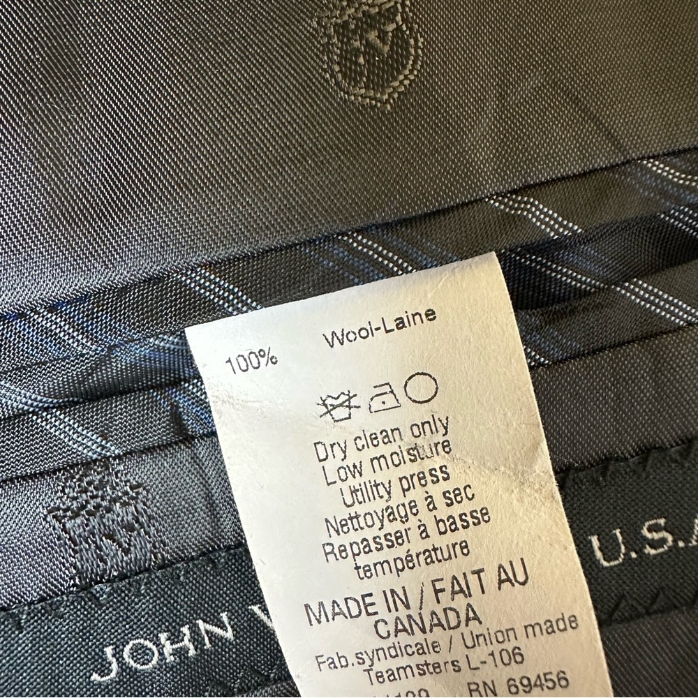 John Varvatos Men's Dark Charcoal Gray Sport Coat Blazer - Picture 6 of 9